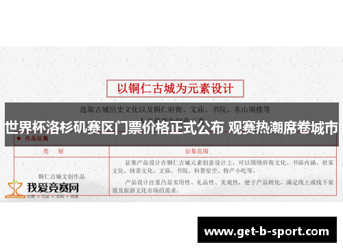 世界杯洛杉矶赛区门票价格正式公布 观赛热潮席卷城市 世界杯洛杉矶赛区门票价格正式公布 观赛热潮席卷城市